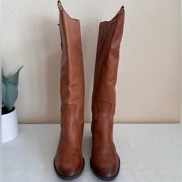 Sam Edelman Penny Whiskey Distressed Leather Knee
High Riding Boots Women's 6W - Picture 2 of 16